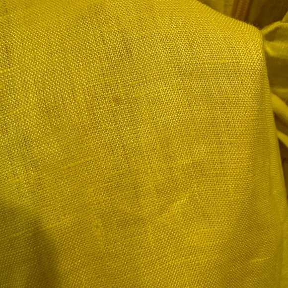 Zimmermann yellow linen Shelly plunge bow mini dress - Picture 9 of 14